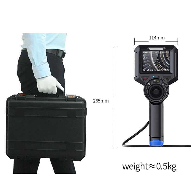 Borescope Inspection Camera - 360 Degree Steering with 6mm probe & 3.5in LCD Screen