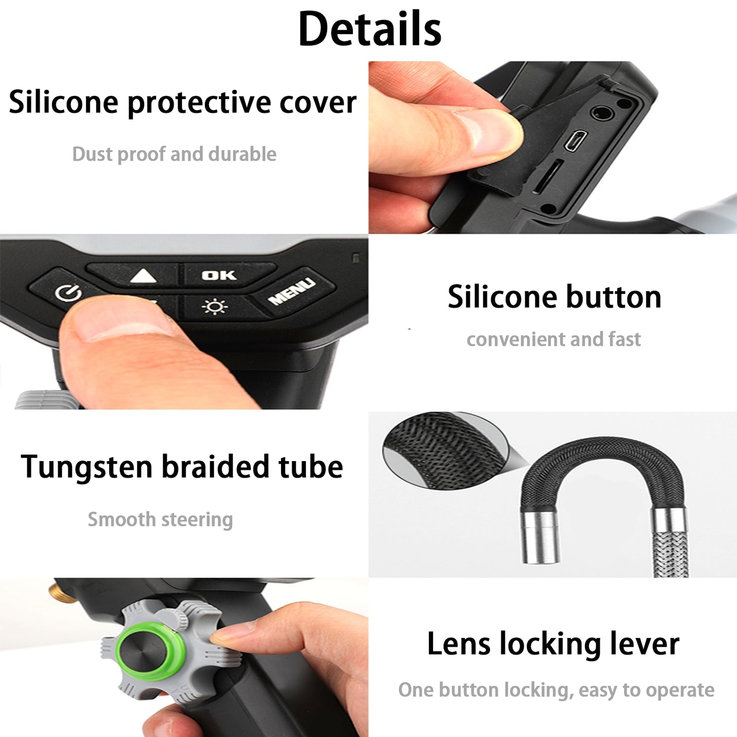 Borescope Inspection Camera - Avanline 4.5inch 360° 2-way Articulating Probe with Optional High Temp Probe