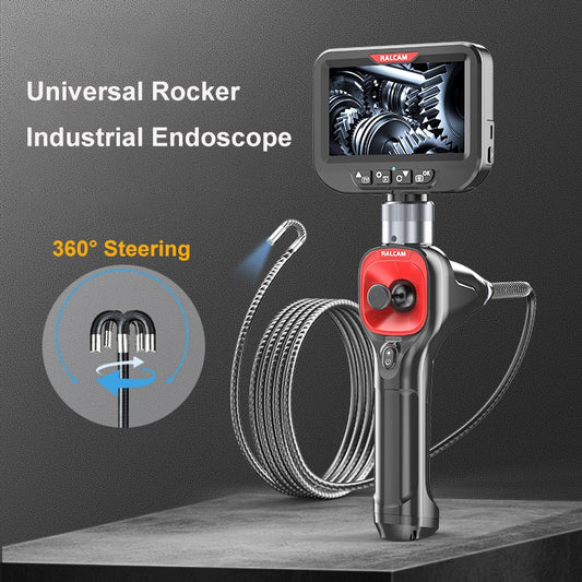 Borescope Inspection Camera - 6.2mm 4-Way 360° Articulating Borescope With 4.3 Inch Screen