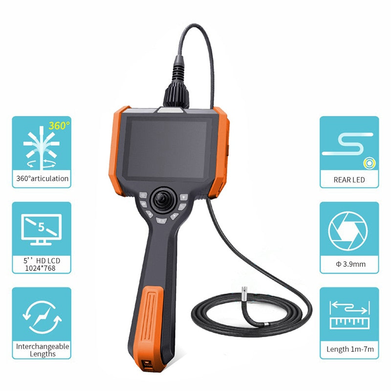 Borescope - VS-GK Series - 5in LCD with Front LED Articulating Probe ...