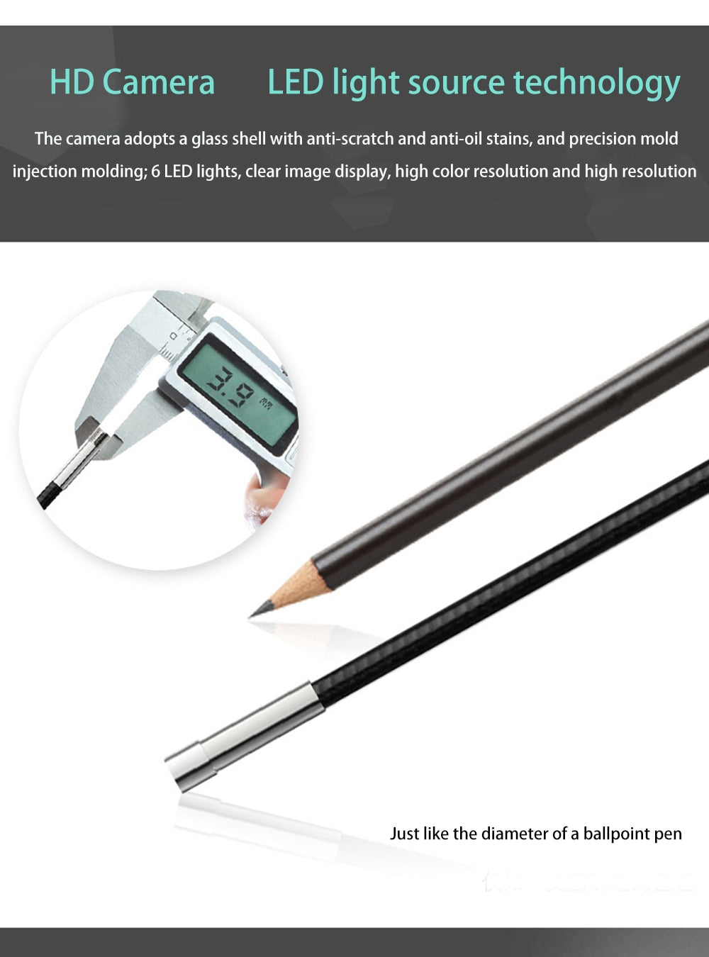 Borescope Inspection Camera - Teslong NTS150 1.0MP HD 3.5" LCD Monitor