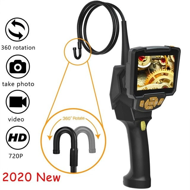 Borescope Inspection Camera - 4.3in screen with 180/360 Degree Rotation
