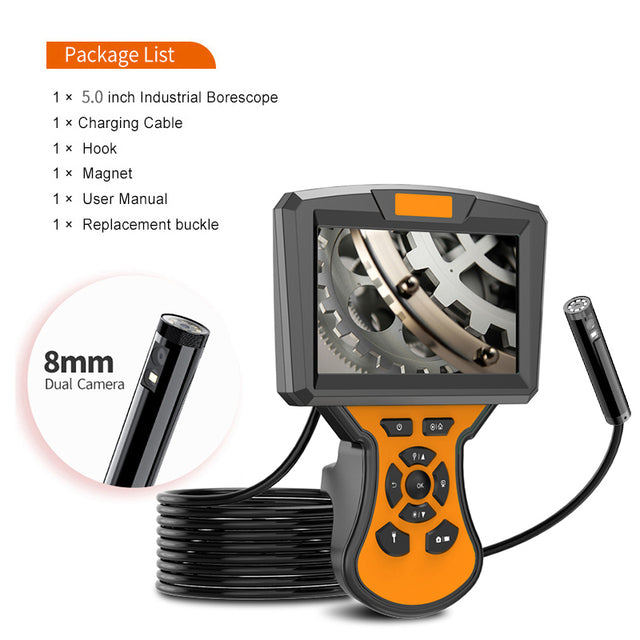 Borescope Inspection Camera - 8mm Single or Dual Lens with 5" Screen